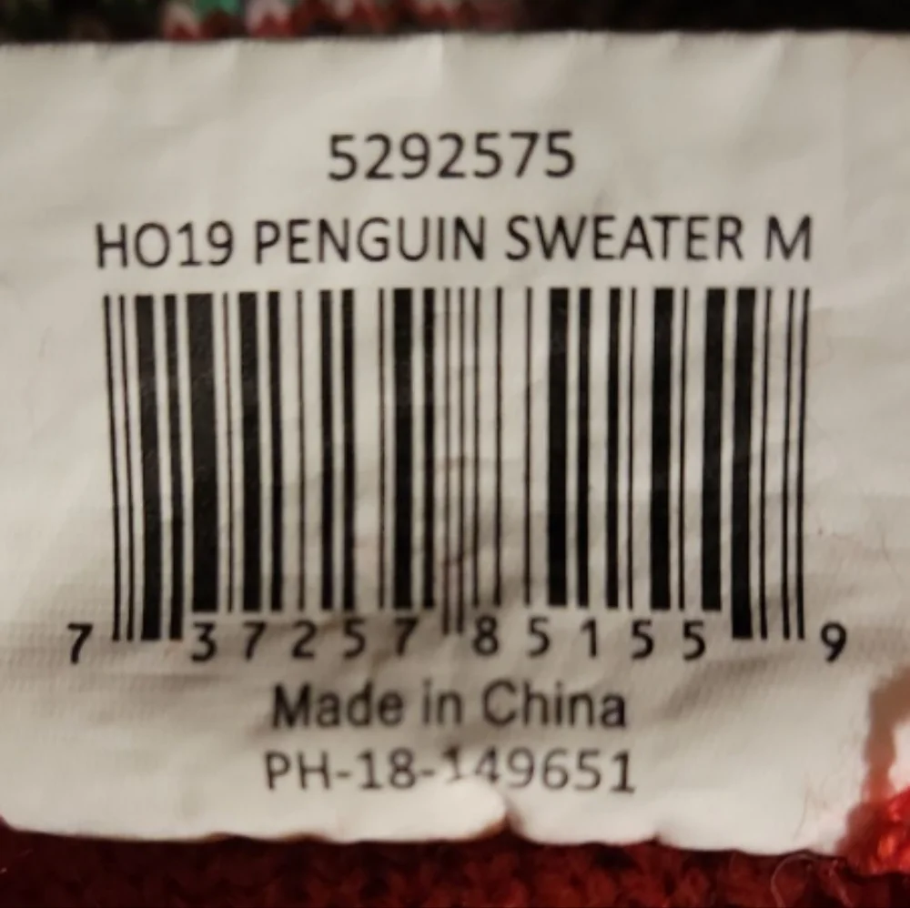 Holiday Penguin Knit Sweater Scarf Dog Christmas Costume M 15-17